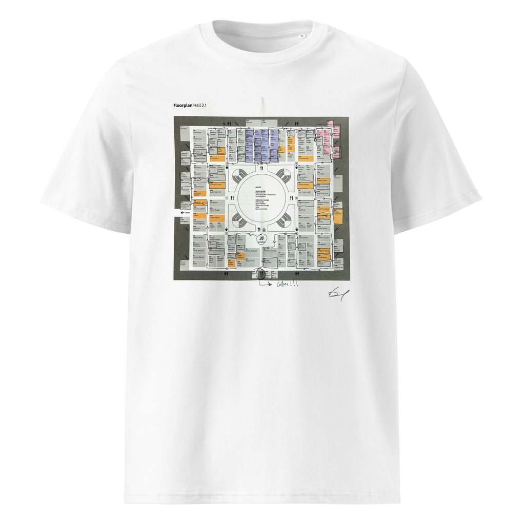 Toby Üpson's Limited Edition Art Basel in Basel 2025 floor plan T-Shirt