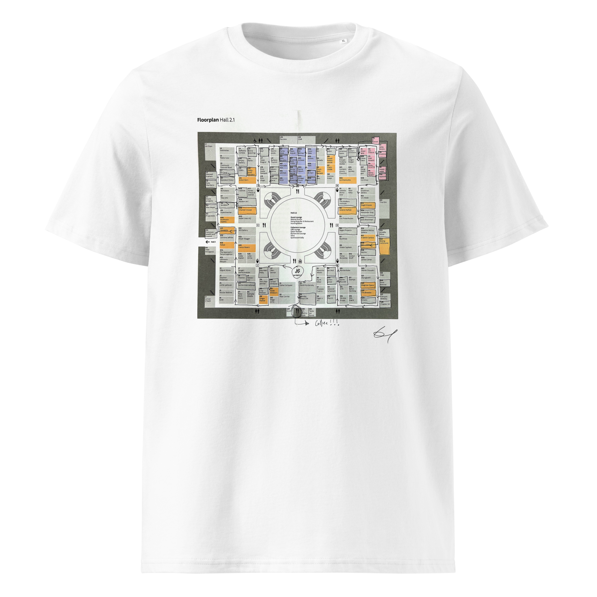 Toby Üpson's Limited Edition Art Basel in Basel 2025 floor plan T-Shirt